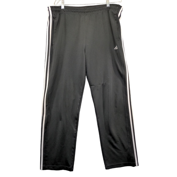 Adidas Men's Track Pants Black XL Drawstring Waistband Side Pocket Polyester - Picture 1 of 16
